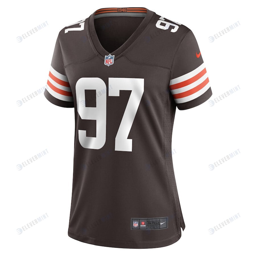 Tommy Togiai 97 Cleveland Browns Women Game Jersey - Brown