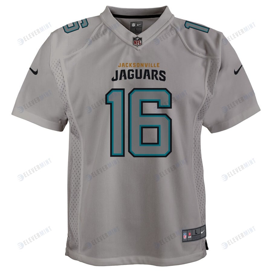 Trevor Lawrence Jacksonville Jaguars Youth Atmosphere Game Jersey - Gray