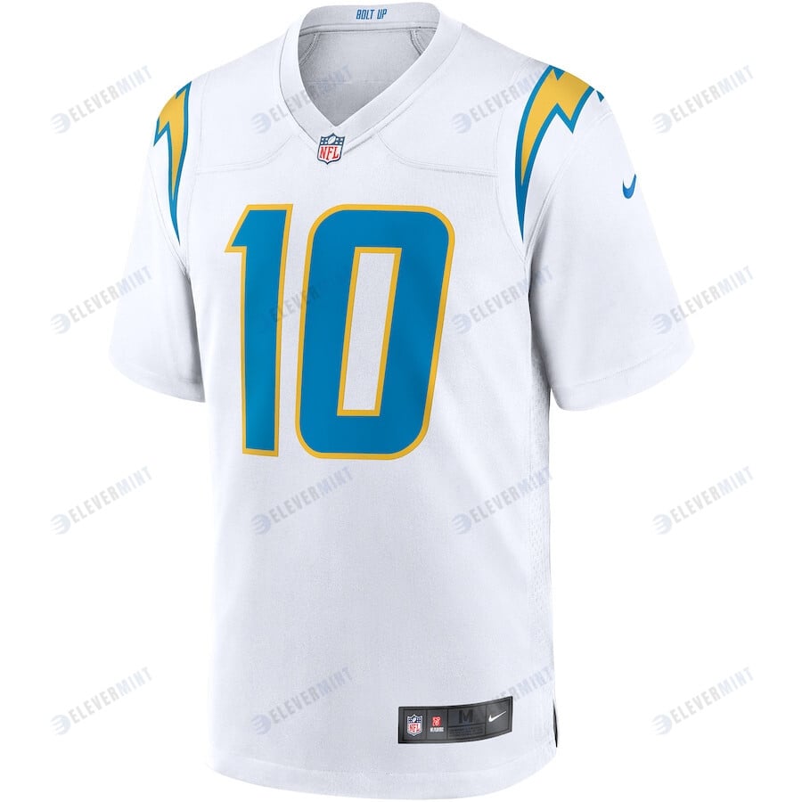 Justin Herbert 10 Los Angeles Chargers Game Jersey - White