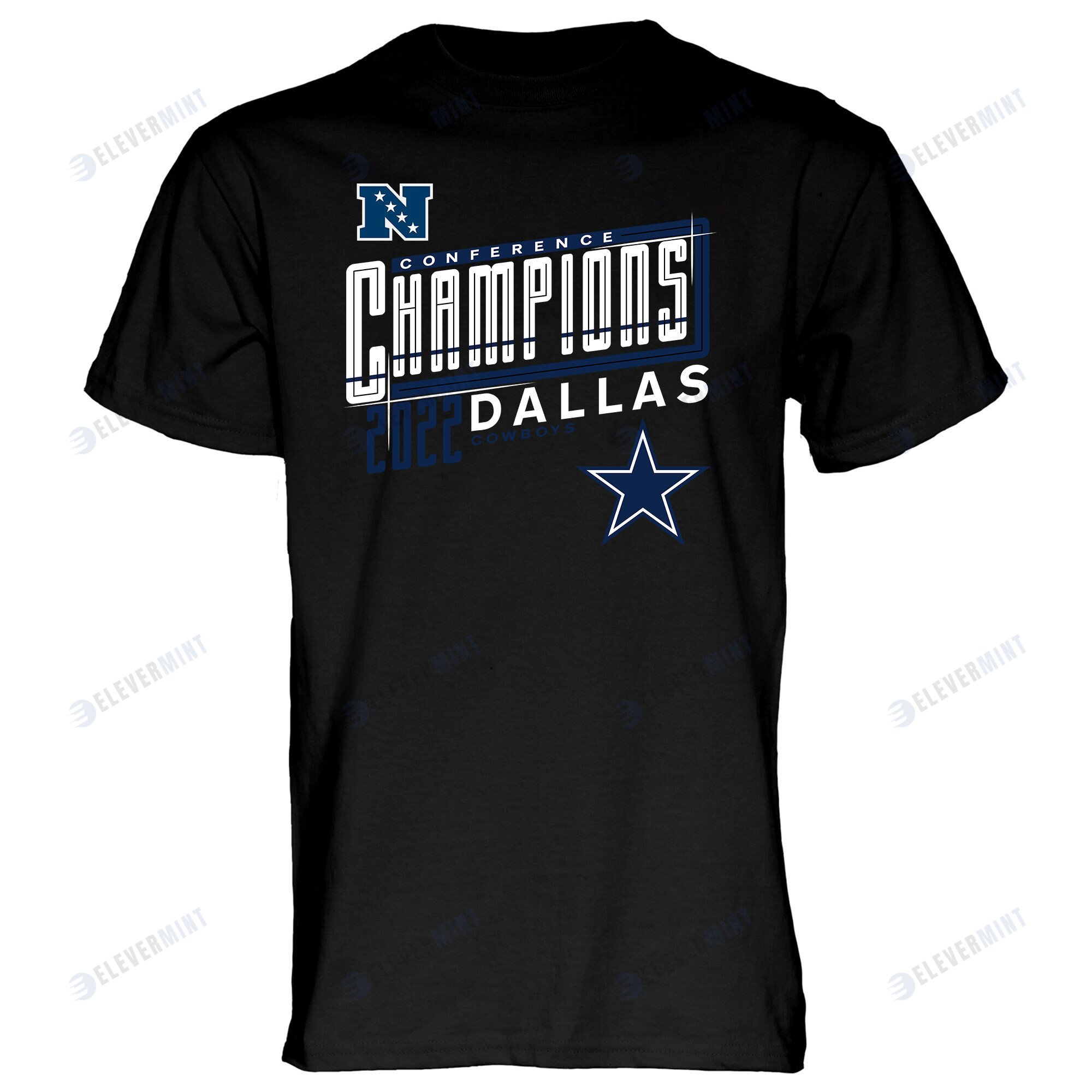 Dallas Cowboys 2022 NFC Conference Champions Kick T-Shirt - Black