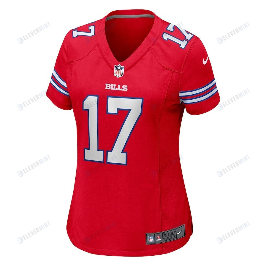 Josh Allen 17 Buffalo Bills Women's Alternate Game Jersey - Red