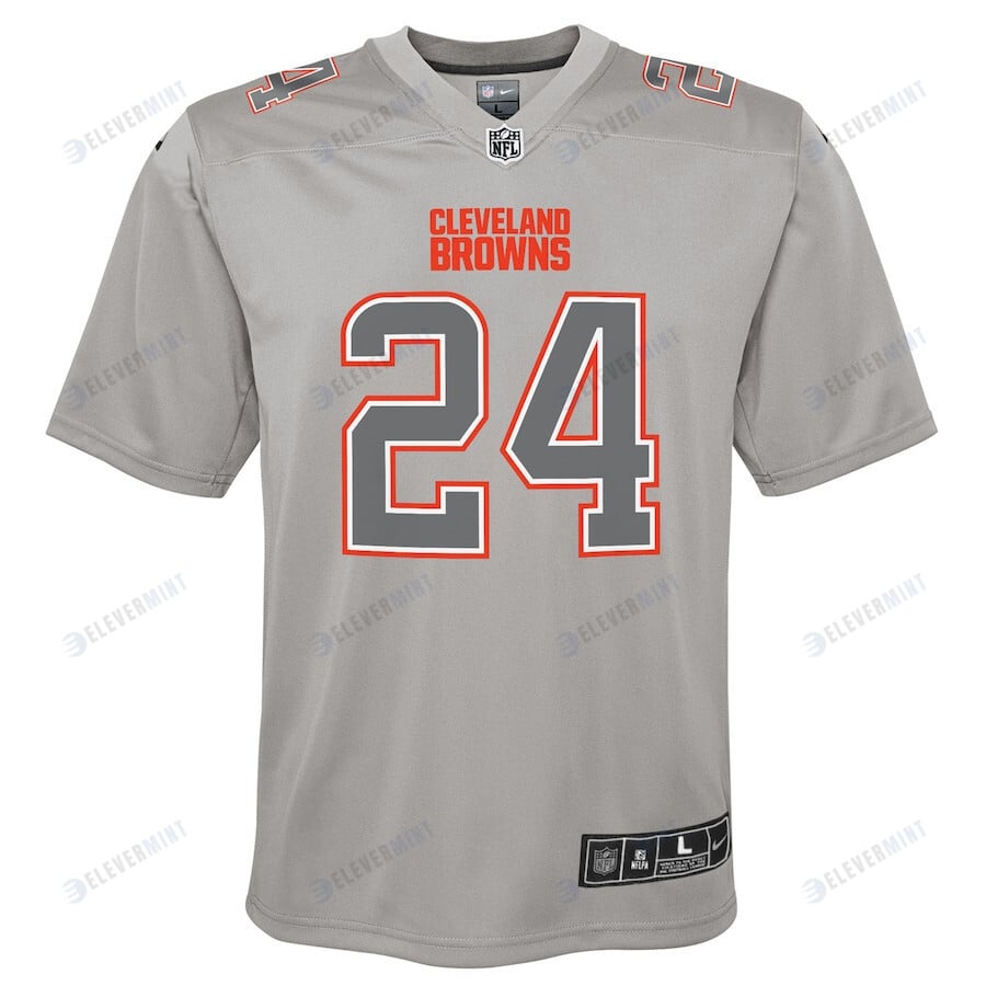Nick Chubb 24 Cleveland Browns Youth Atmosphere Game Jersey - Gray