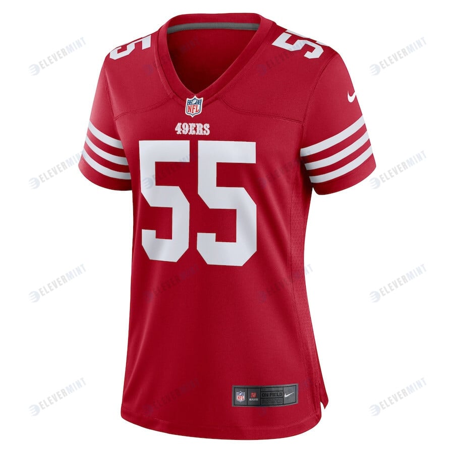 Akeem Spence 55 San Francisco 49ers Women's Home Game Player Jersey - Scarlet