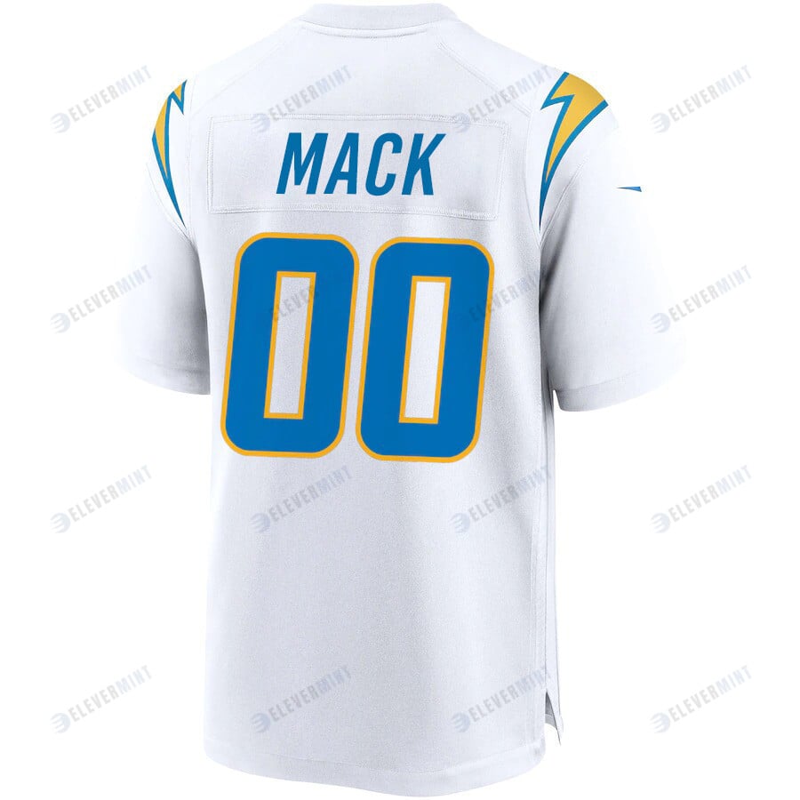 Los Angeles Chargers Khalil Mack Custom Number 00 White Alternate Game Jersey Jersey