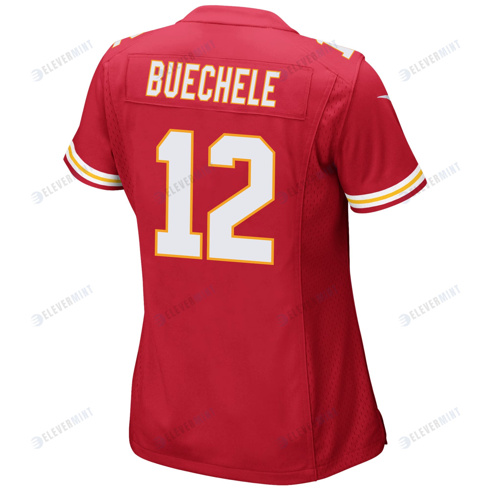 Shane Buechele 12 Kansas City Chiefs Super Bowl LVII Champions 3 Stars Women Game Jersey - Red
