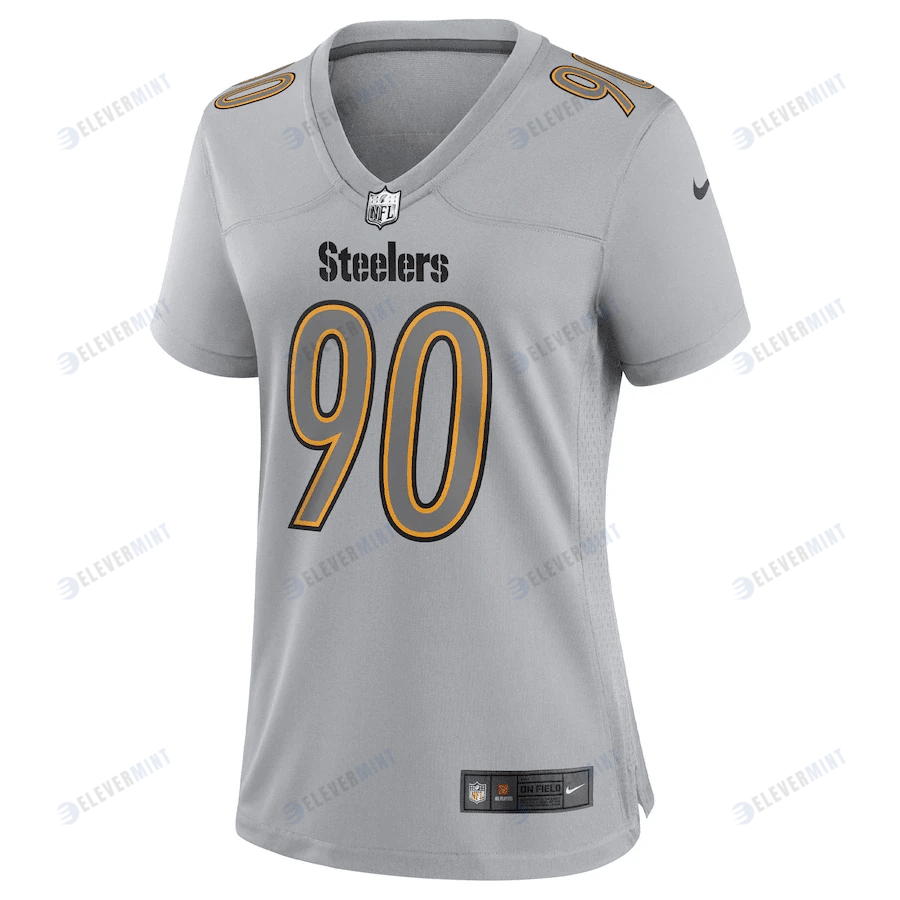 T.J. Watt Pittsburgh Steelers Women's Atmosphere Fashion Game Jersey - Gray