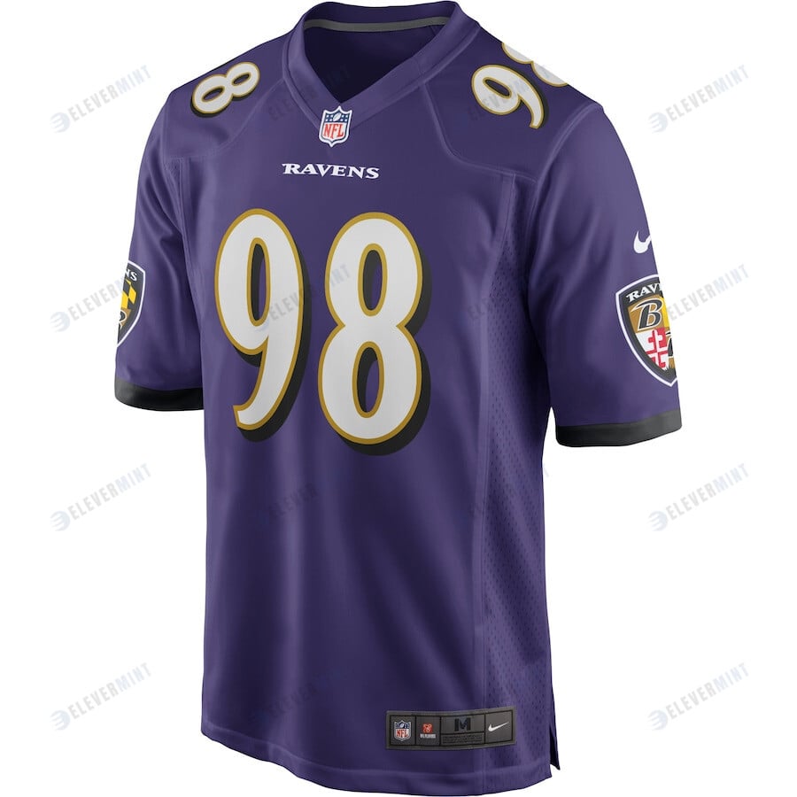 Tony Siragusa Baltimore Ravens Game Retired Player Jersey - Purple