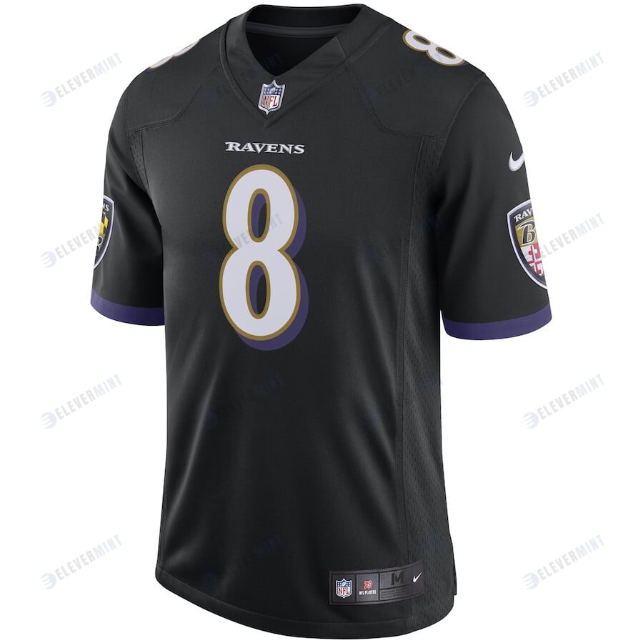 Lamar Jackson 8 Baltimore Ravens Speed Machine Limited Jersey - Black