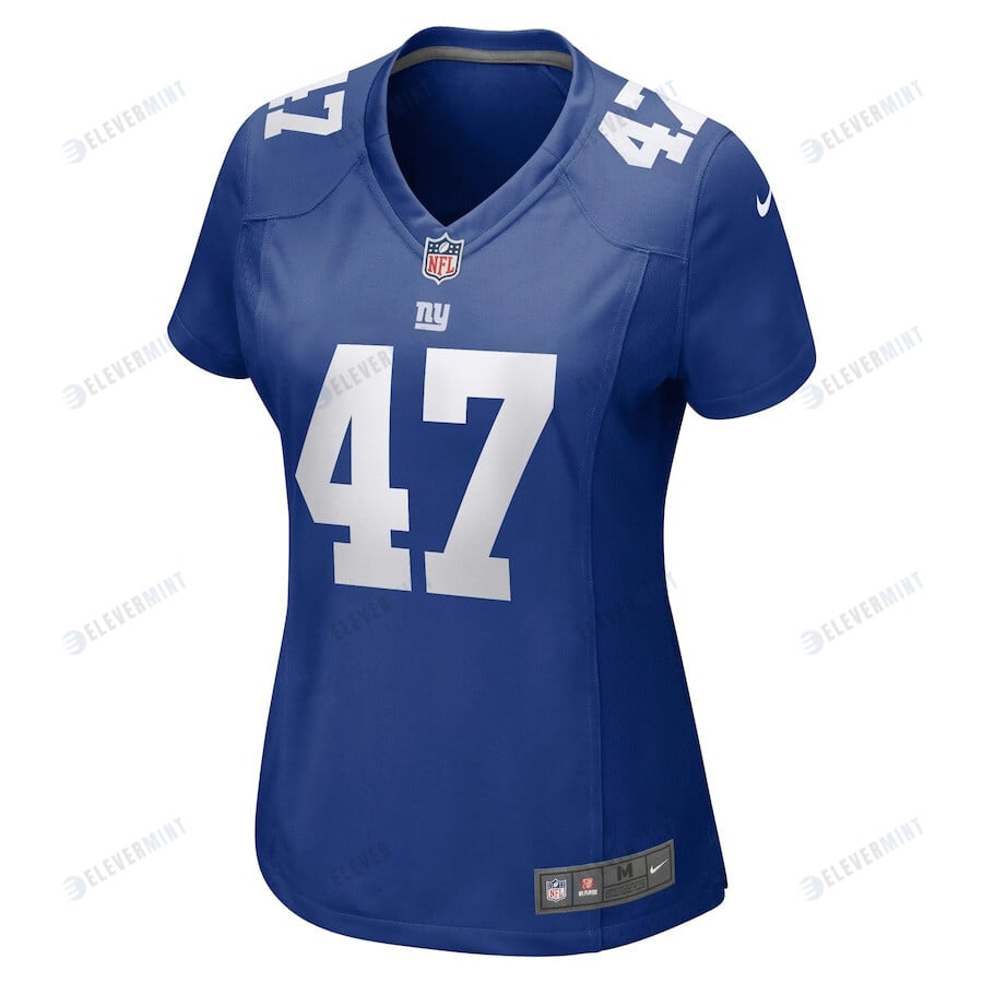 Cam Brown 47 New York Giants Women Game Jersey - Royal