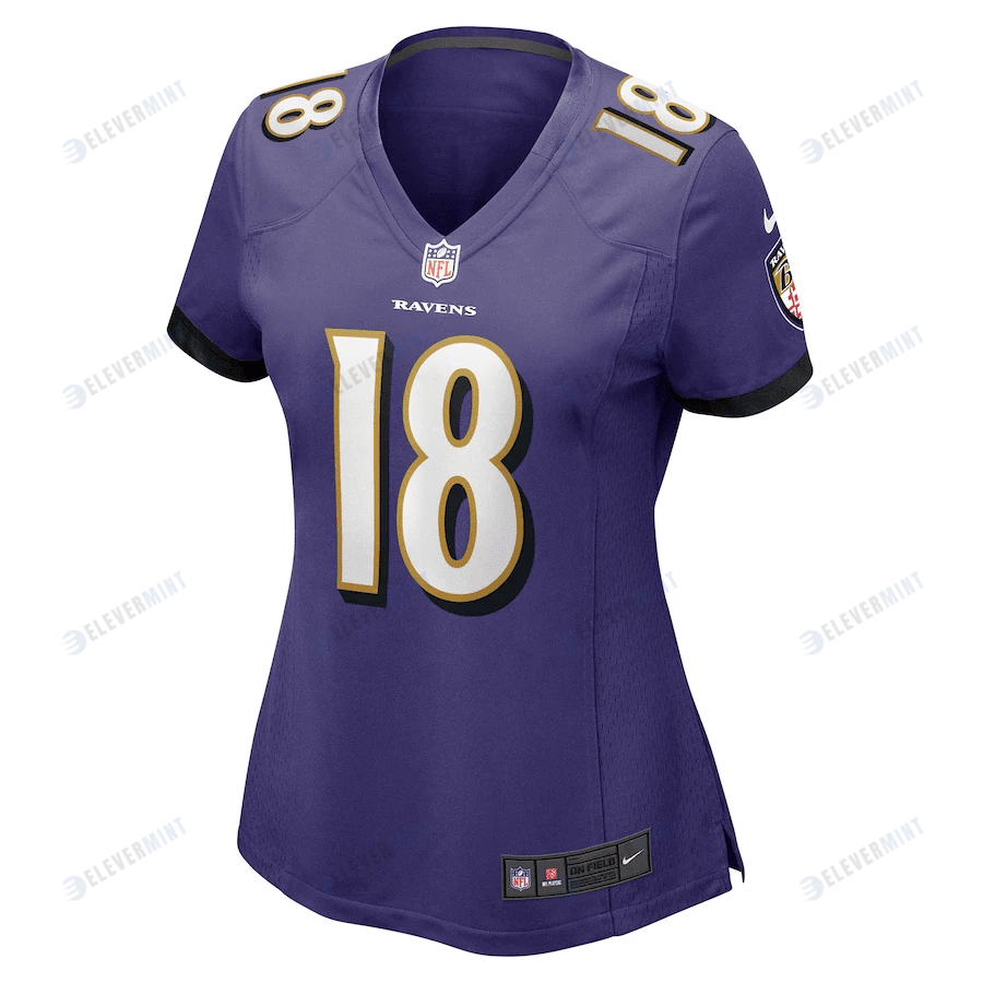 Roquan Smith 18 Baltimore Ravens Women's Game Player Jersey - Purple