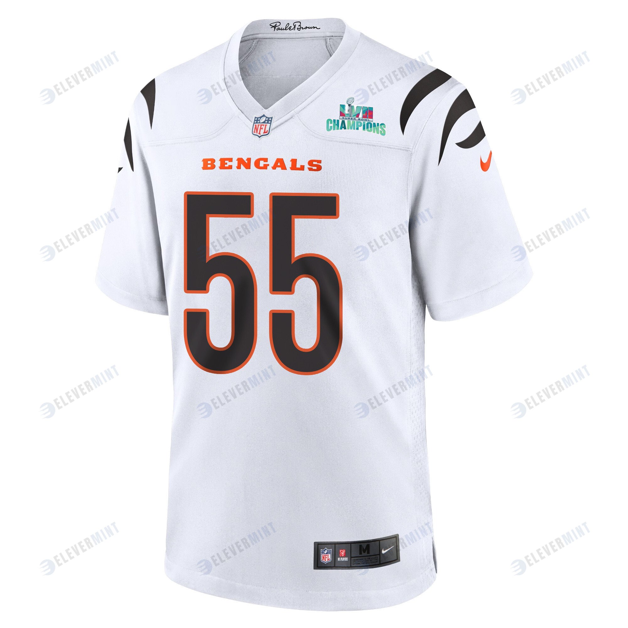 Logan Wilson 55 Cincinnati Bengals Super Bowl LVII Champions Men Game Jersey - White