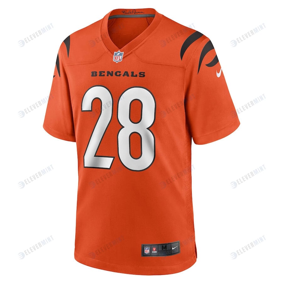 Joe Mixon 28 Cincinnati Bengals Game Jersey - Orange