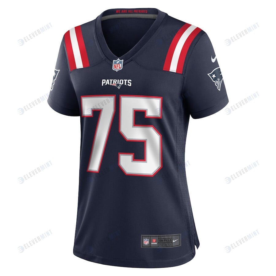 Conor McDermott 75 New England Patriots Game Women Jersey - Navy