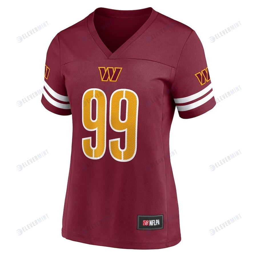 Chase Young 99 Washington Commanders Women's Game Time Player Jersey - Burgundy