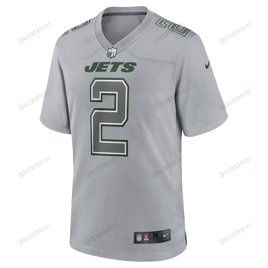 Zach Wilson New York Jets Atmosphere Fashion Game Jersey - Gray