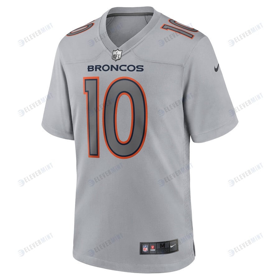 Jerry Jeudy 10 Denver Broncos Atmosphere Fashion Game Jersey - Gray