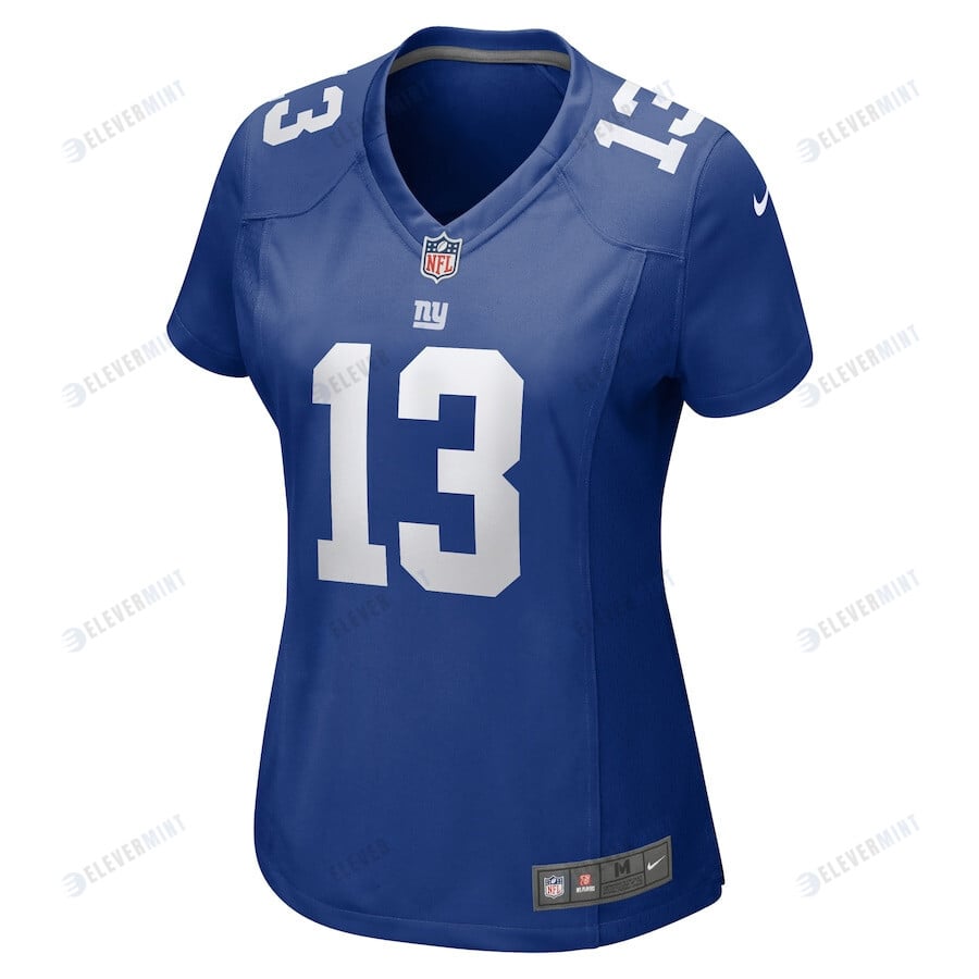 Jalin Hyatt 13 New York Giants Women Team Game Jersey - Royal