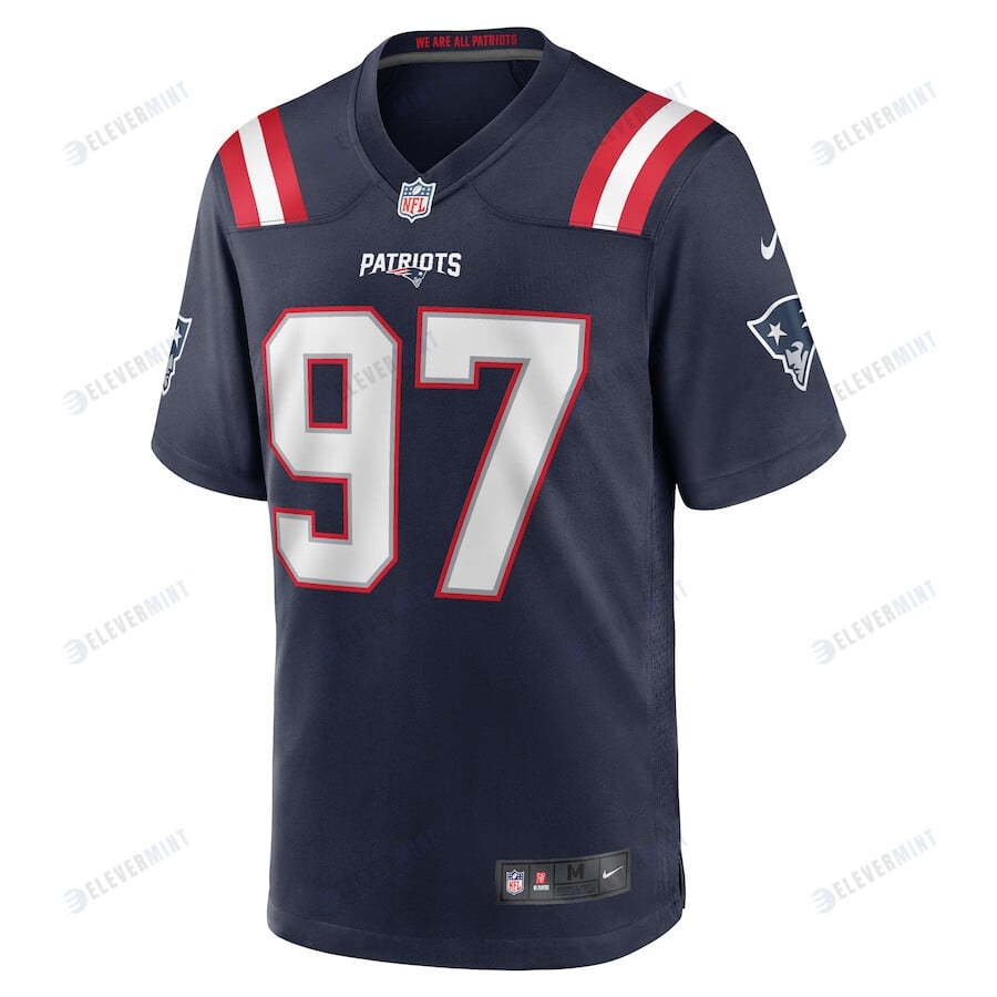 DaMarcus Mitchell New England Patriots Game Player Jersey - Navy