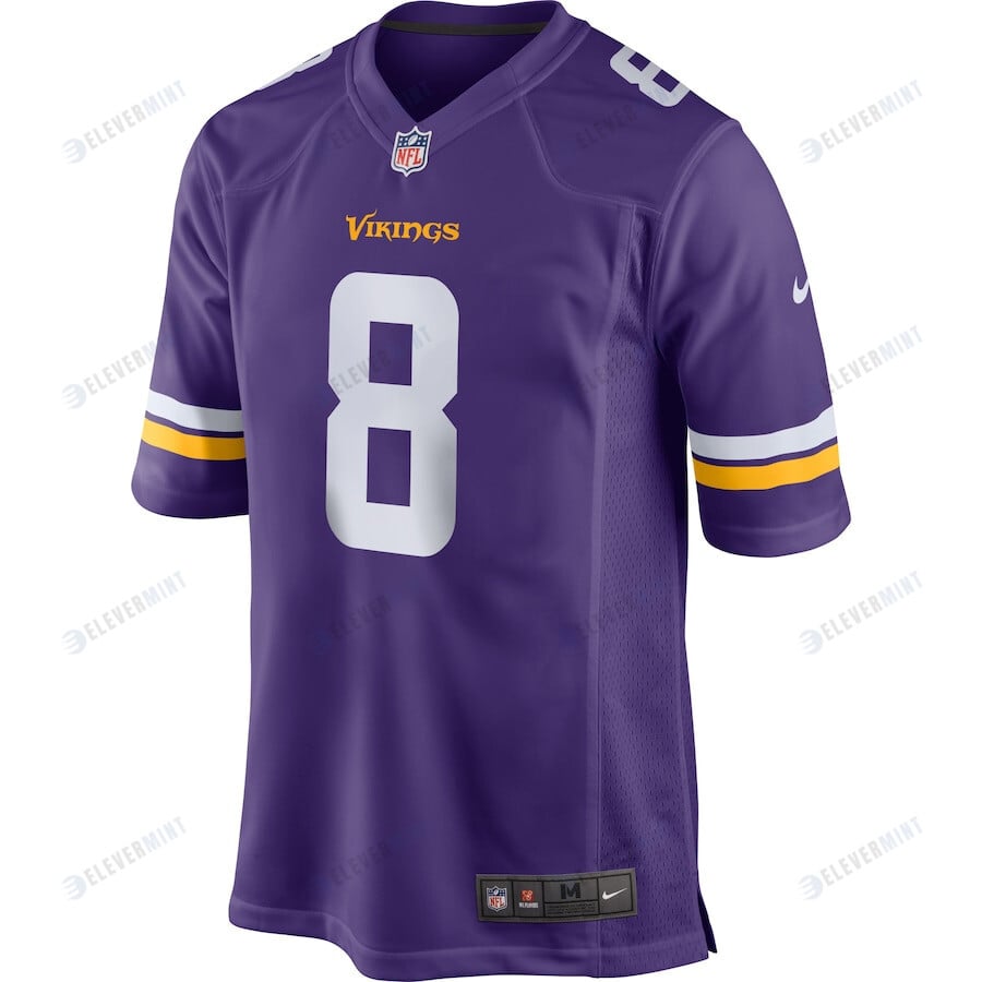 Kirk Cousins 8 Minnesota Vikings Game Jersey - Purple