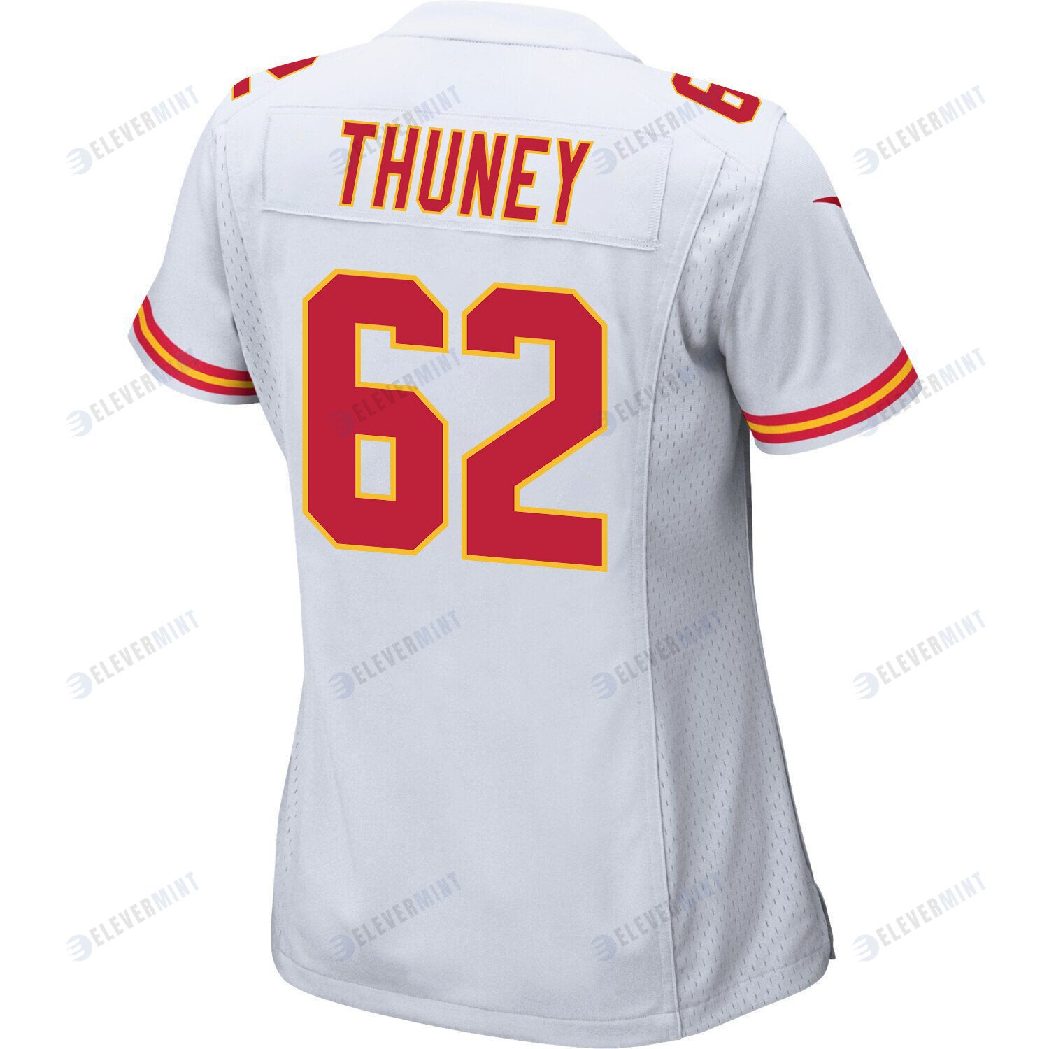 Joe Thuney 62 Kansas City Chiefs Super Bowl LVII Champions 3 Stars Women Game Jersey - White