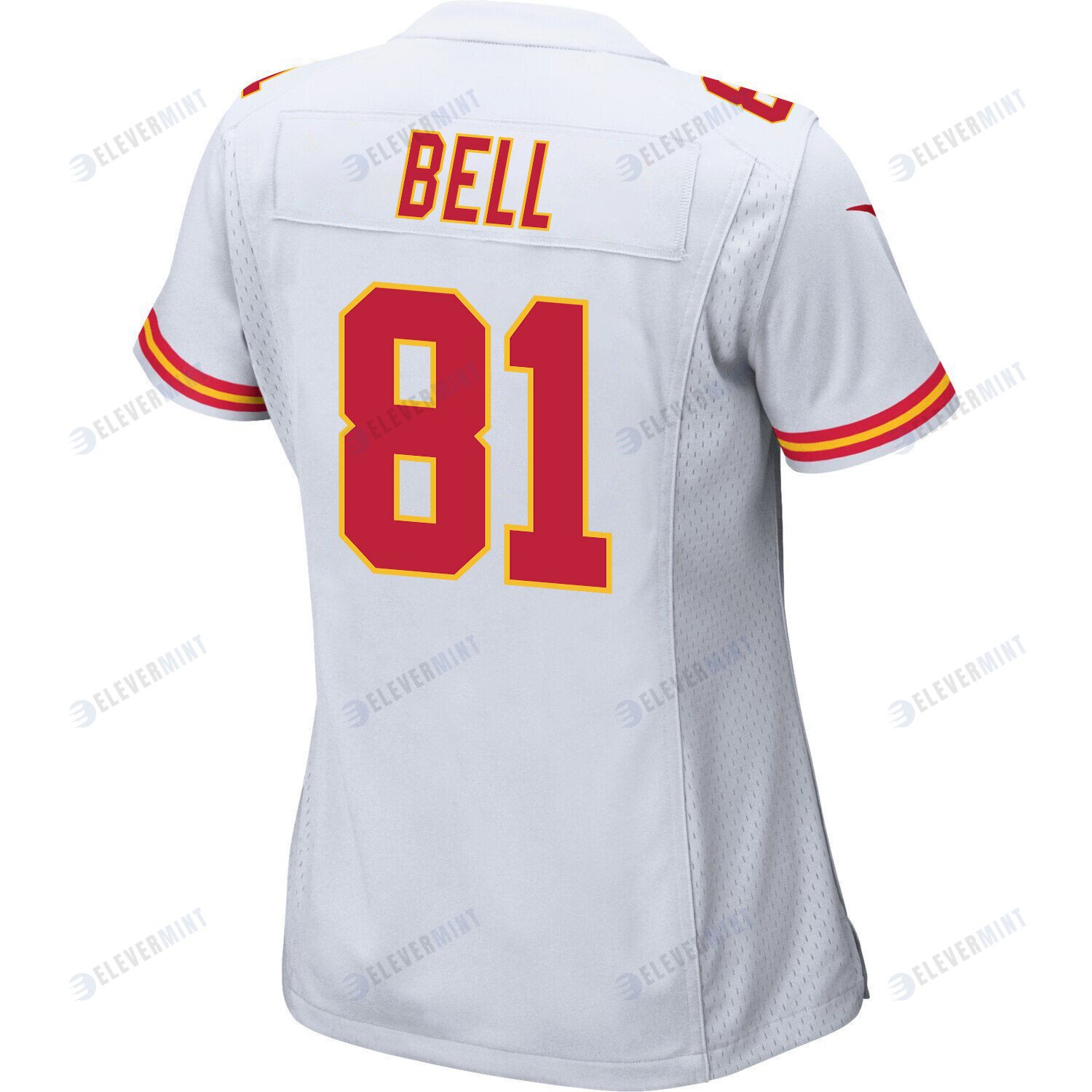 Blake Bell 81 Kansas City Chiefs Super Bowl LVII Champions 3 Stars Women Game Jersey - White