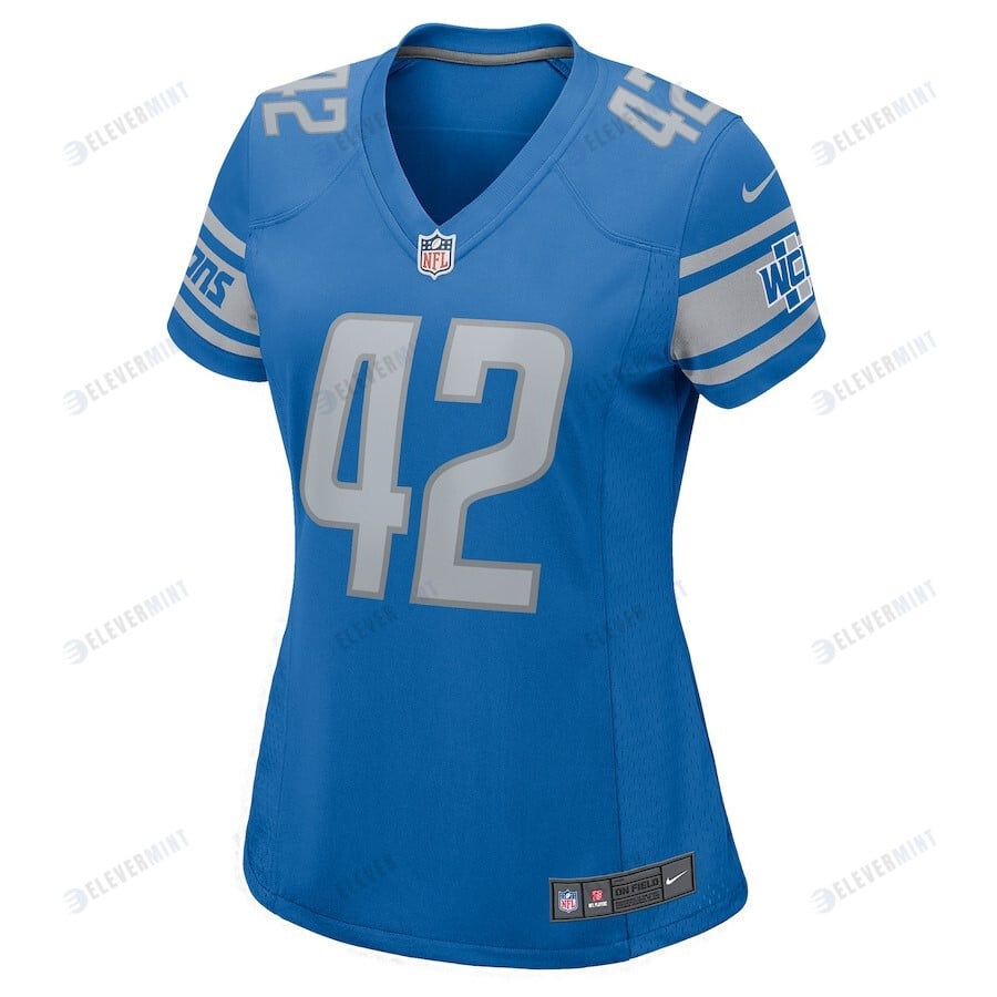 Jalen Reeves-Maybin 42 Detroit Lions Women's Game Jersey - Blue