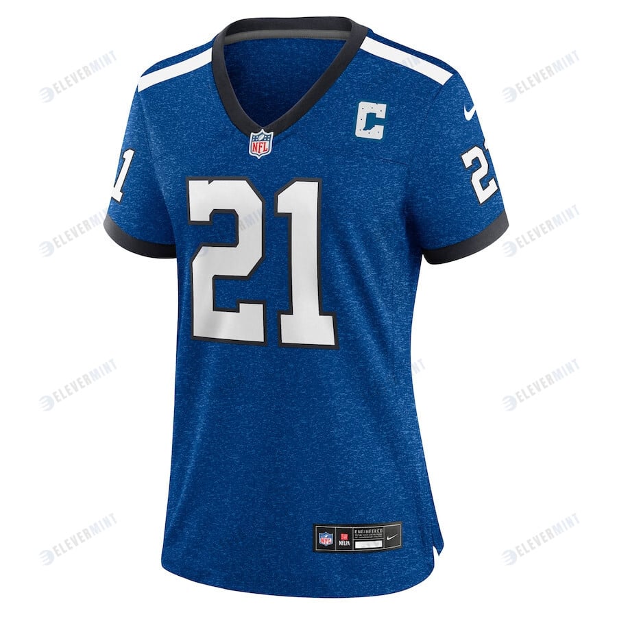 Zack Moss 21 Indianapolis Colts Indiana Nights Alternate Game Women Jersey - Royal