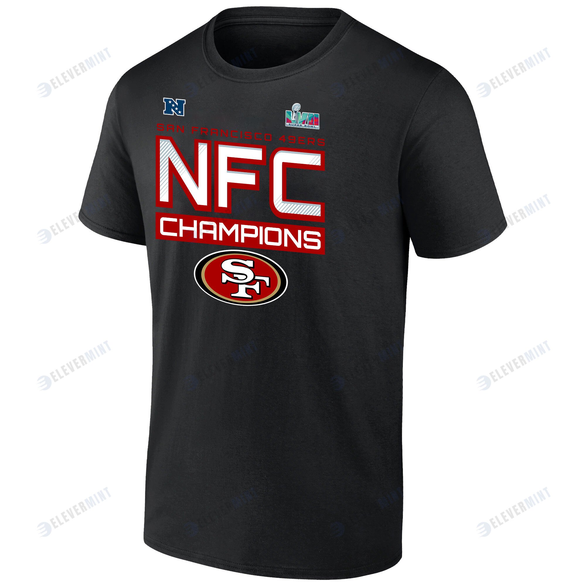 San Francisco 49ers NFC Champions Iconic Slant Black T-Shirt