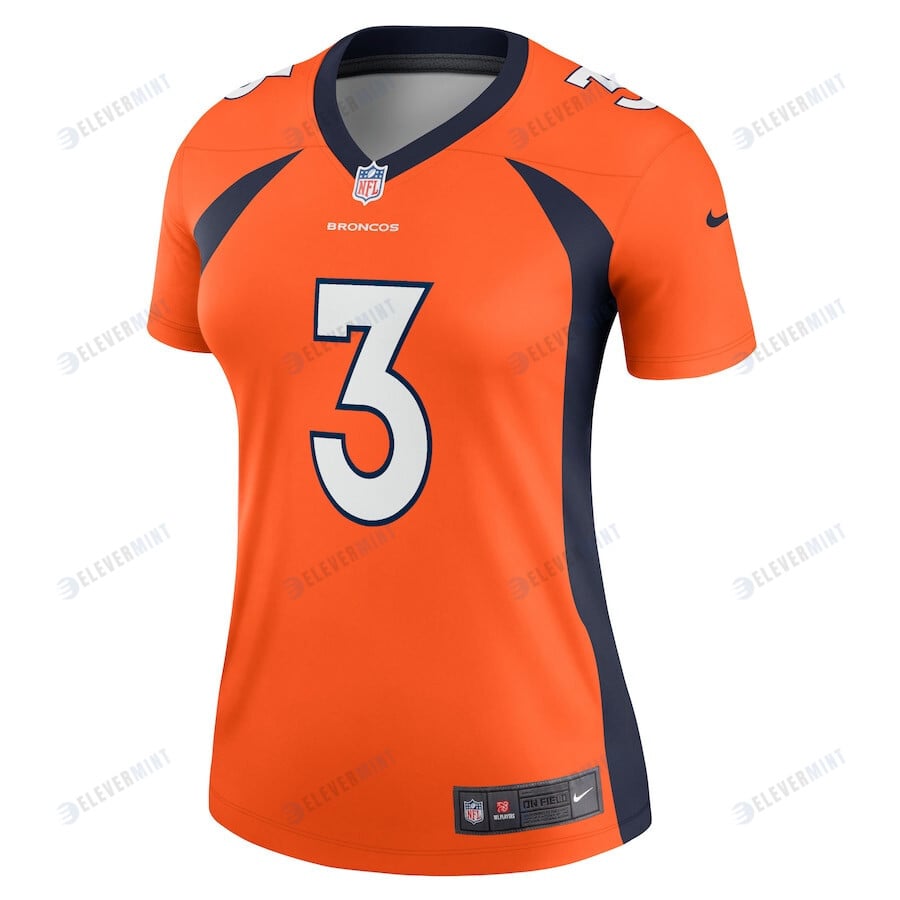 Russell Wilson 3 Denver Broncos Women's Alternate Legend Jersey - Orange