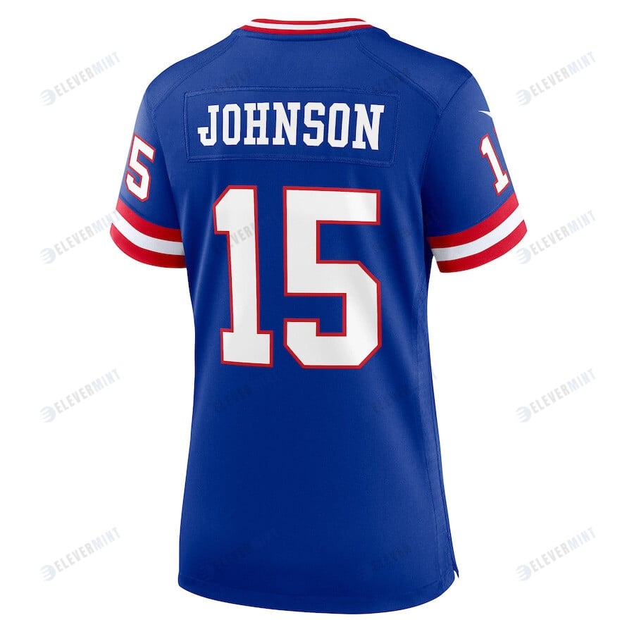 Collin Johnson 15 New York Giants Women Classic Game Jersey - Royal