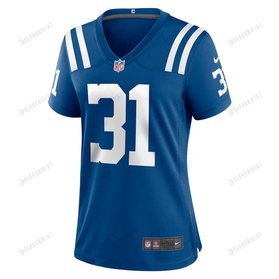 Jason Huntley 31 Indianapolis Colts Women Team Game Jersey - Royal
