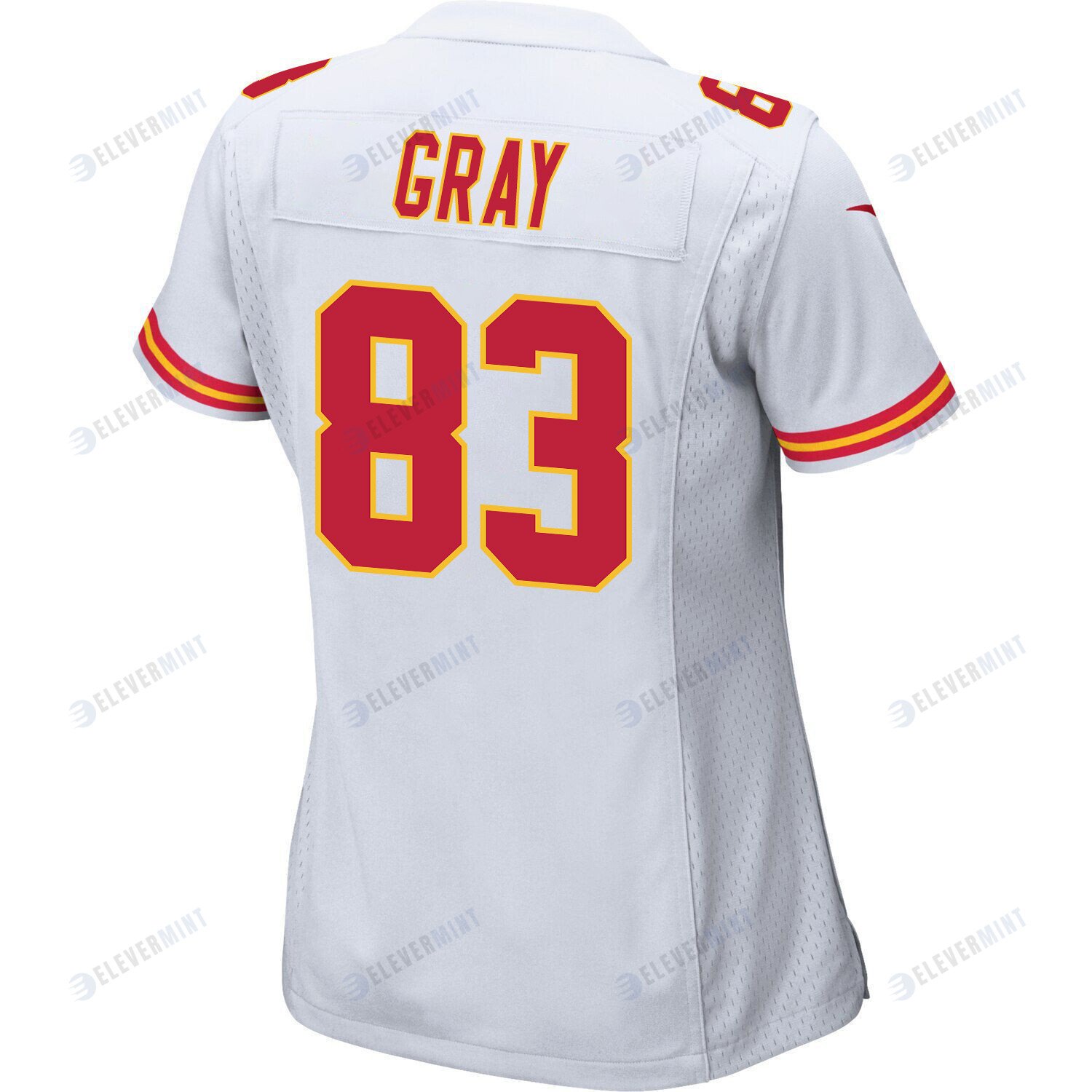 Noah Gray 83 Kansas City Chiefs Super Bowl LVII Champions 3 Stars Women Game Jersey - White
