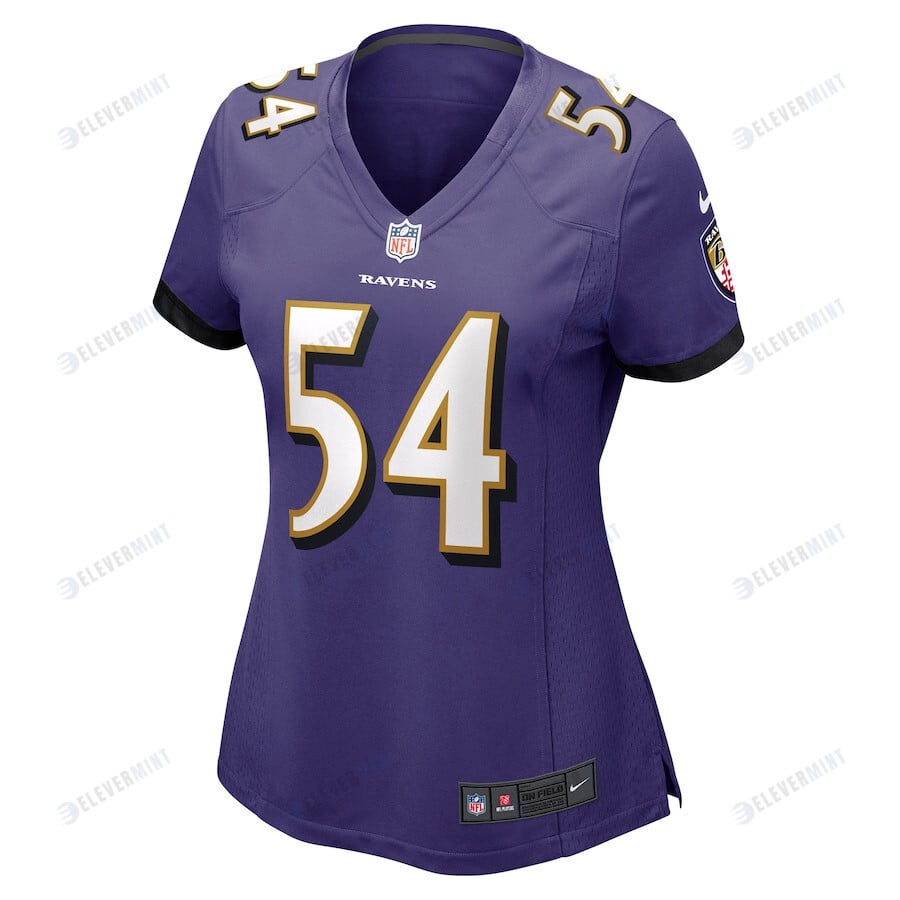 Tyus Bowser 54 Baltimore Ravens Women's Game Jersey - Purple