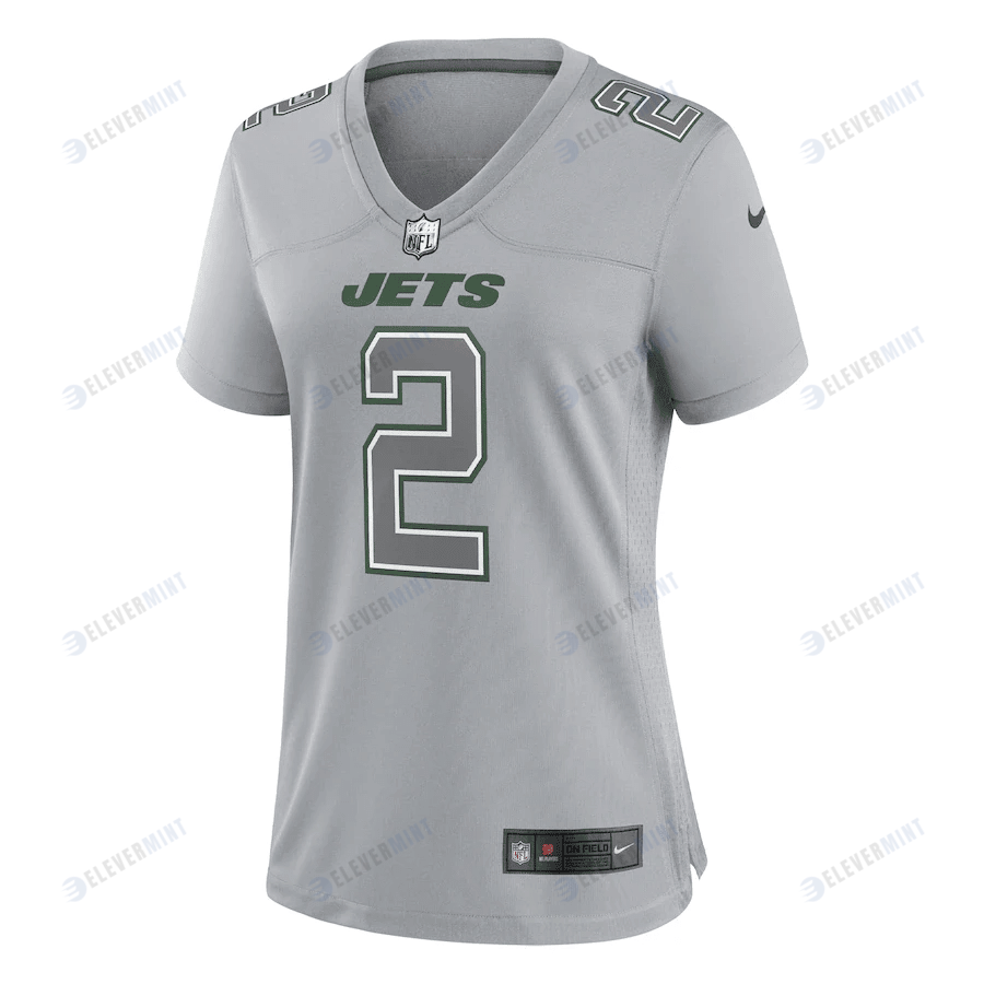 Zach Wilson New York Jets Women's Atmosphere Fashion Game Jersey - Gray