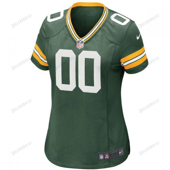 Green Bay Packers Women Custom Home Game Jersey - Green