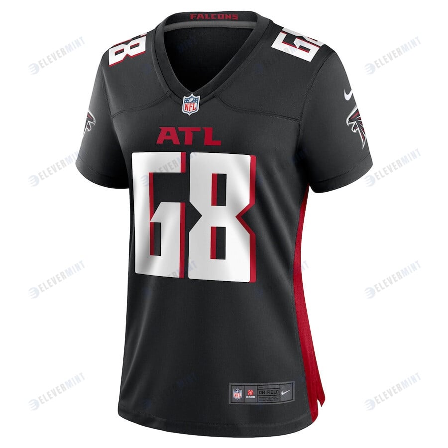 Josh Andrews 68 Atlanta Falcons Game Women Jersey - Black