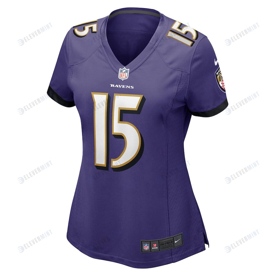 Nelson Agholor 15 Baltimore Ravens Women's Game Jersey - Purple