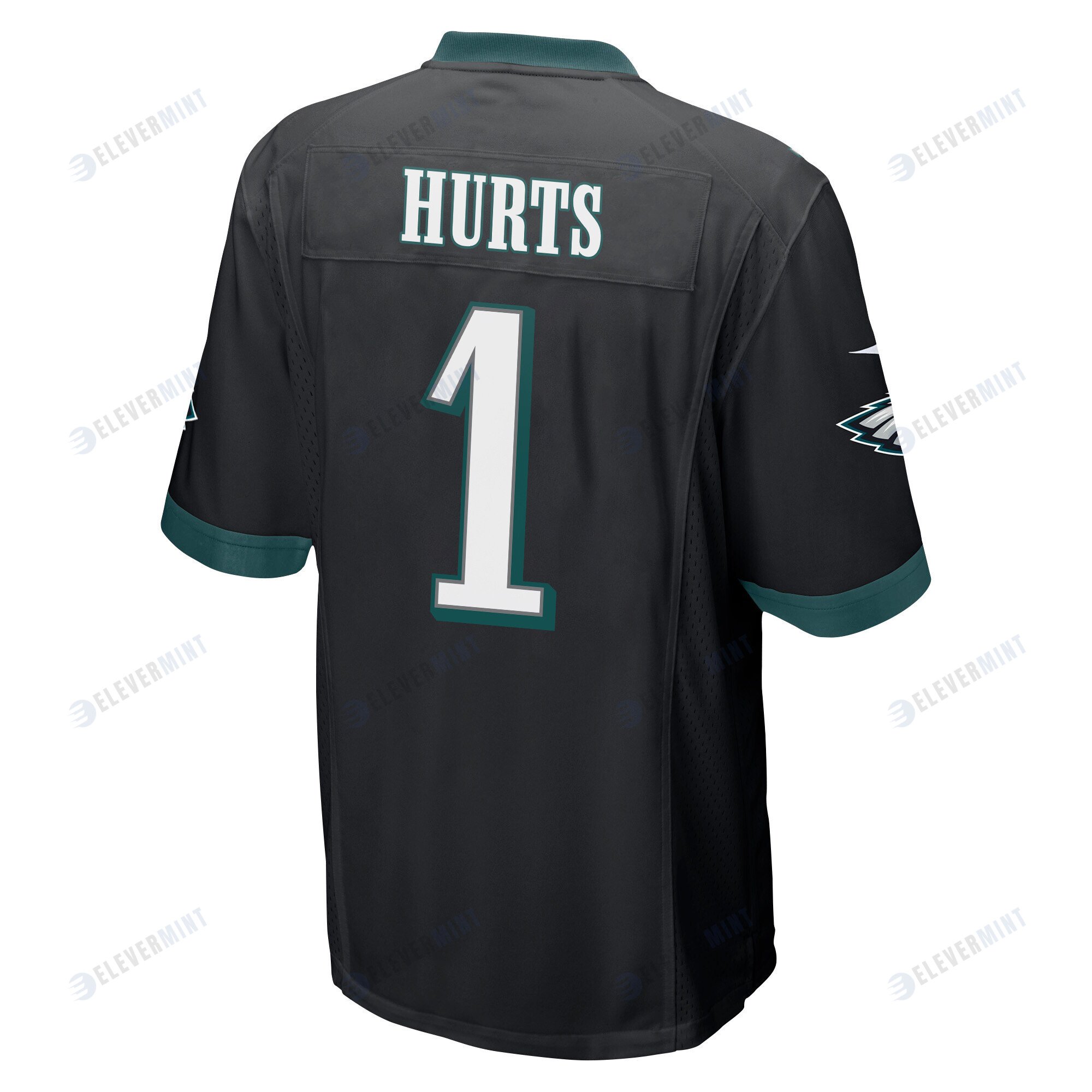 Jalen Hurts 1 Philadelphia Eagles Super Bowl LVII Champions Men Game Jersey - Black