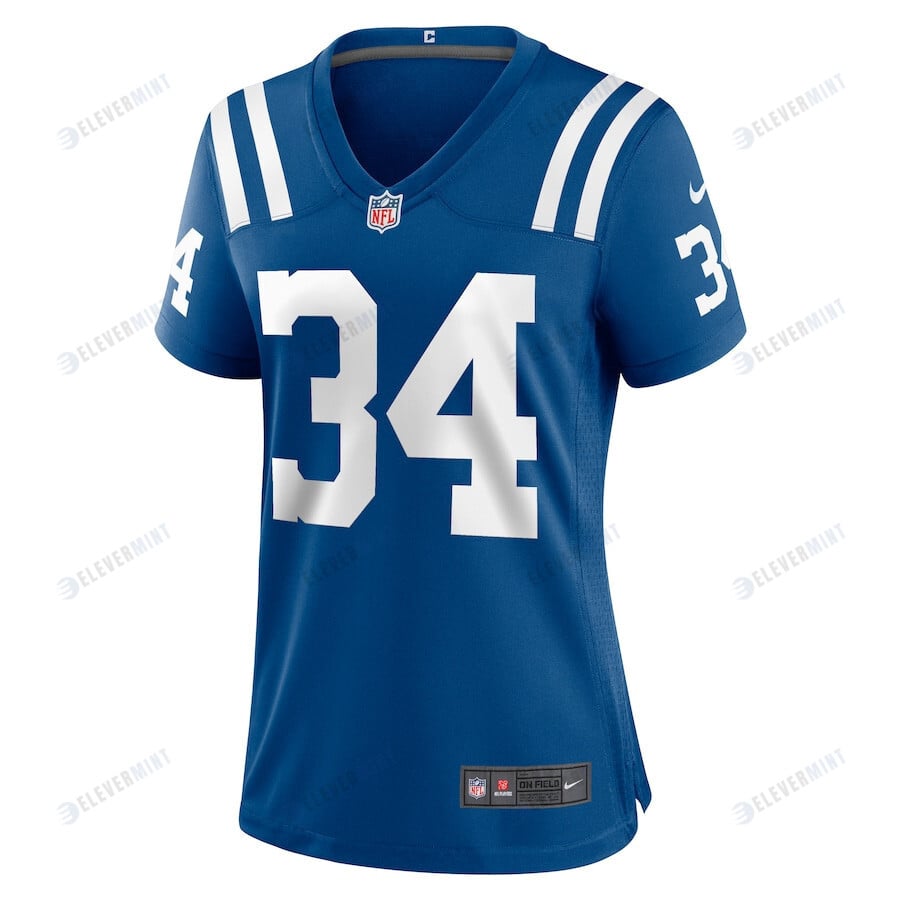 Jake Funk 34 Indianapolis Colts Women Team Game Jersey - Royal