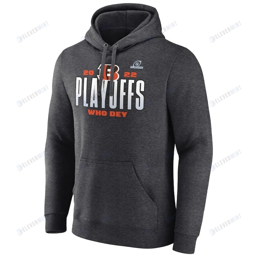 Cincinnati Bengals 2022 NFL Playoffs Our Time Pullover Hoodie - Charcoal