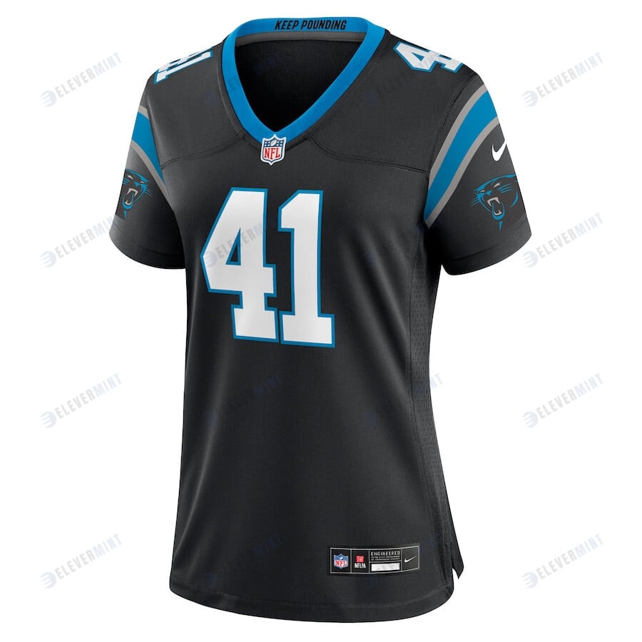Claudin Cherelus 41 Carolina Panthers Women's Team Game Jersey - Black