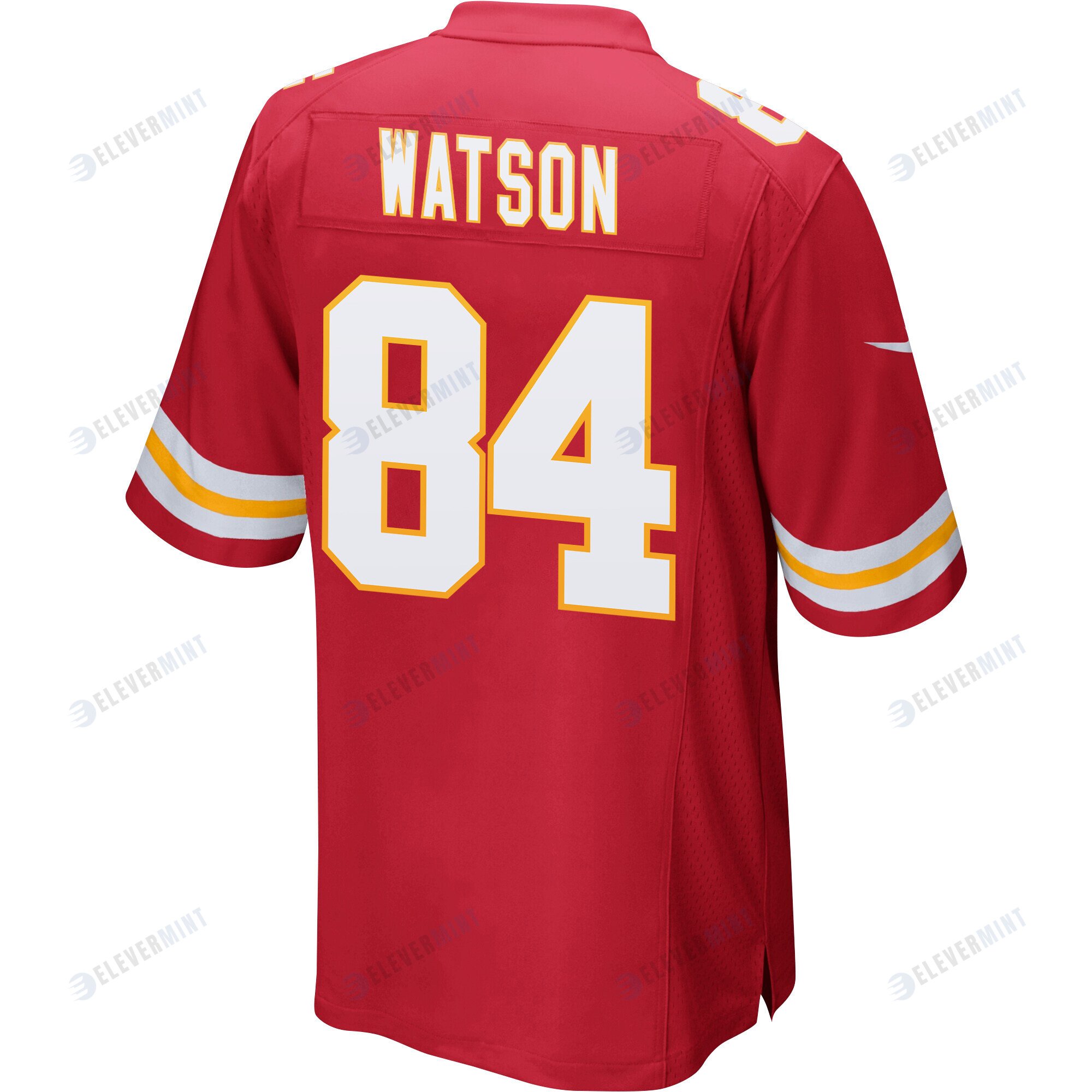 Justin Watson 84 Kansas City Chiefs Super Bowl LVII Champions 3 Stars Men Game Jersey - Red