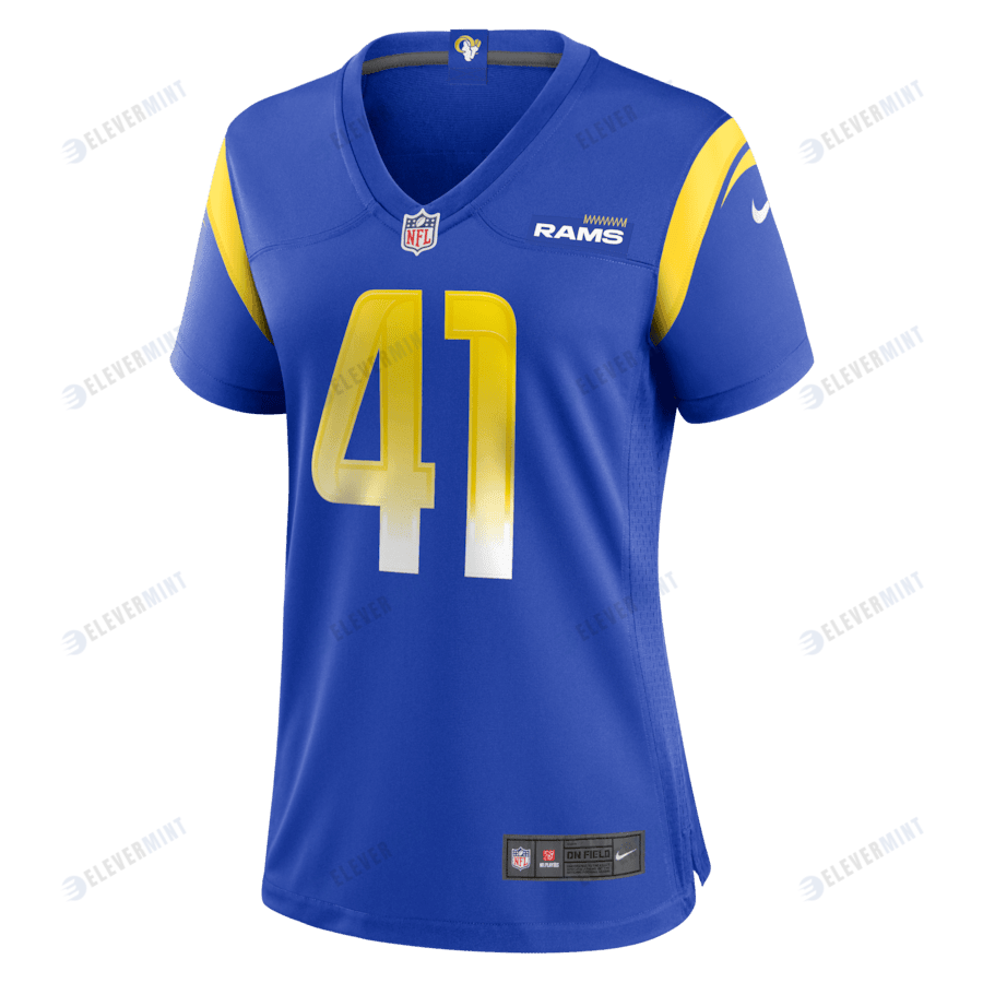 Cameron McCutcheon 41 Los Angeles Rams Women's Game Jersey - Royal