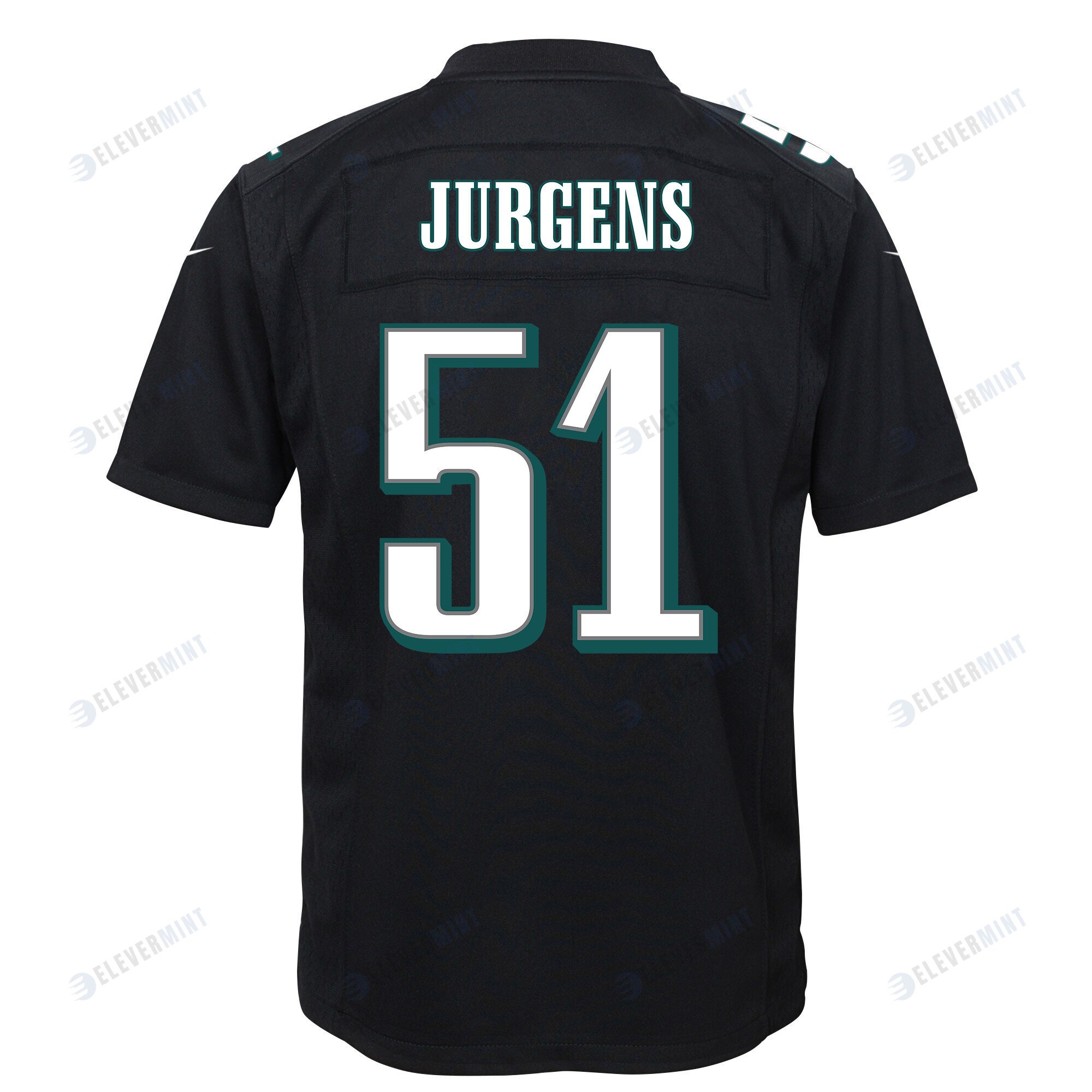 Cam Jurgens 51 Philadelphia Eagles Super Bowl LVII Champions 2 Stars Youth Game Jersey - Black