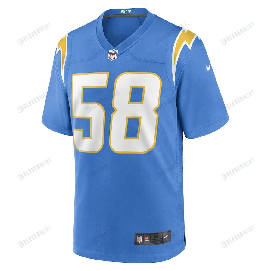 Tyreek Maddox-Williams Los Angeles Chargers Game Player Jersey - Powder Blue