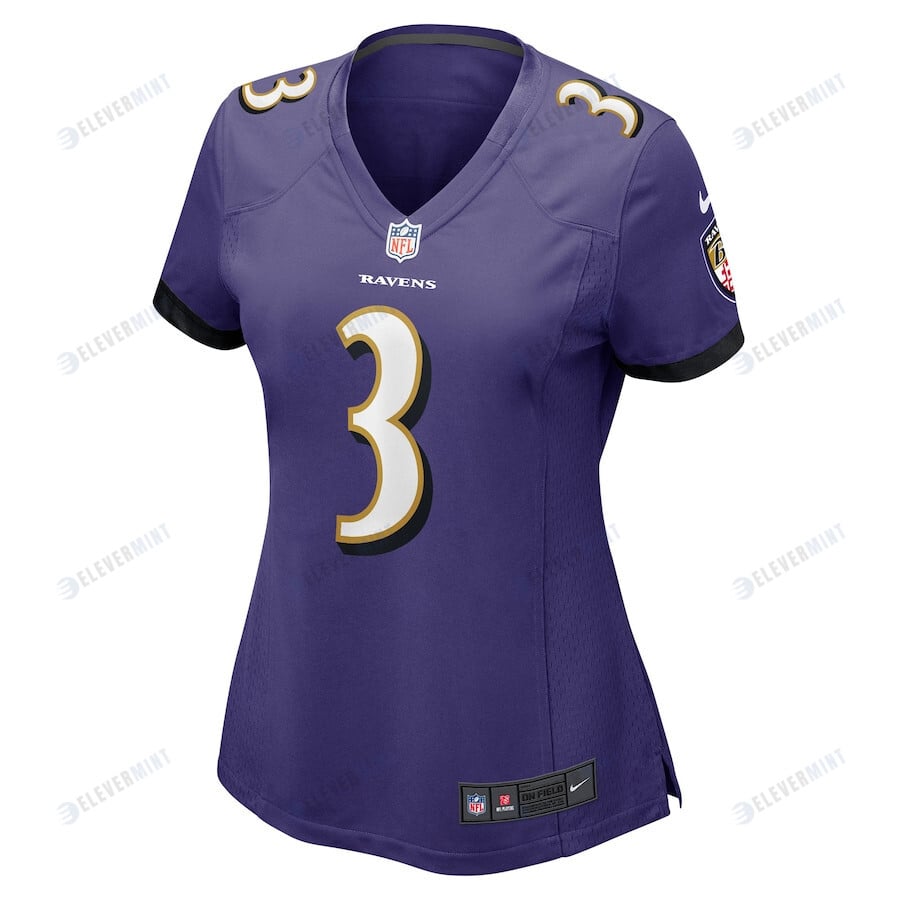 James Proche II 3 Baltimore Ravens Women's Team Game Player Jersey - Purple