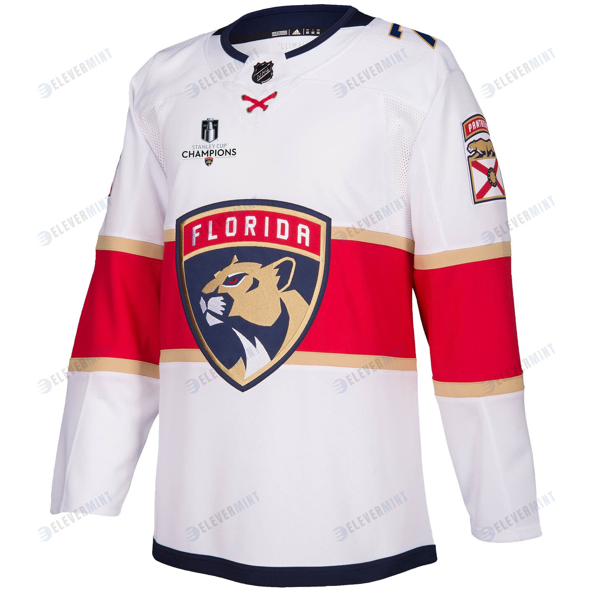 Florida Panthers Radko Gudas 7 Away 2023 Stanley Cup Champions Breakaway Men Jersey - White