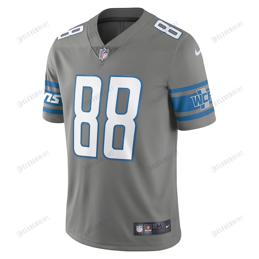 T.J. Hockenson 88 Detroit Lions Vapor Limited Jersey - Steel