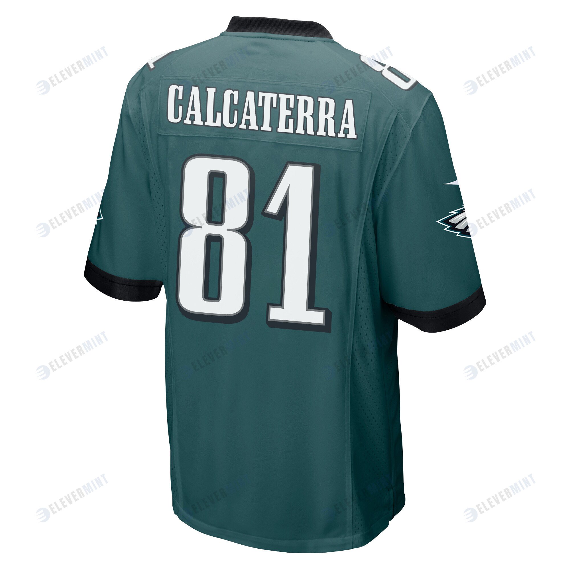 Grant Calcaterra 81 Philadelphia Eagles Super Bowl LVII Champions Men Game Jersey - Midnight Green