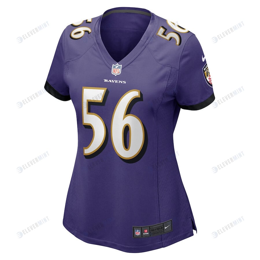 Josh Bynes 56 Baltimore Ravens Women's Game Jersey - Purple